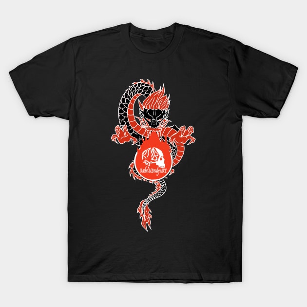 Asian Dragon Logo T-Shirt by RachelMBradyART